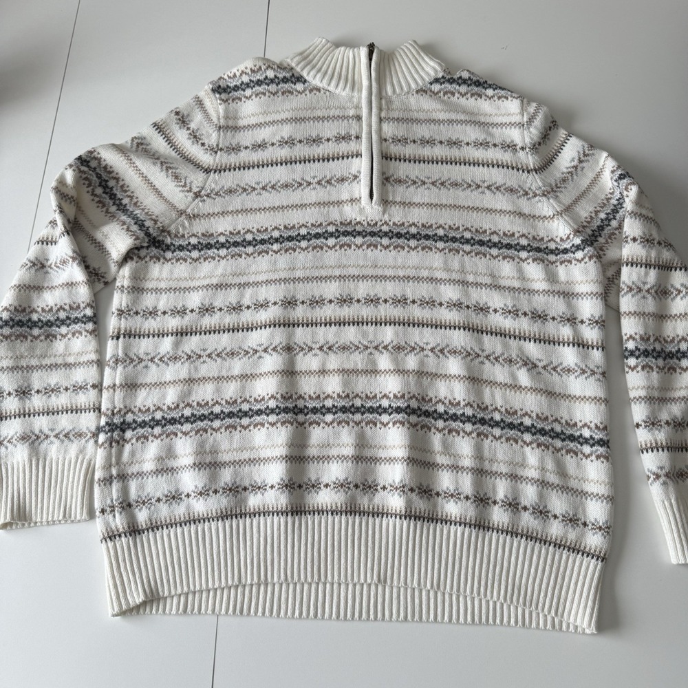 Croft & Barrow Women's Cottage Core Knit 1/4 Zip Pullover Sweater Size‎ XL